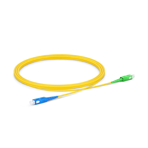 Nitrotel Fiber Jumper SC/APC-SC/UPC Monomodo 9/125um G652D, 2 mts Simplex, 3.0mm Yellow Riser